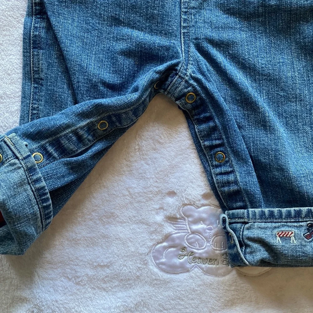 Boys: Vintage Jean Overalls (Builder Theme)- size 12 mos EUC